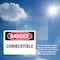 Signmission Combustible Danger Sign, Vinyl Decal, 10in W x 7in L, 2PK OS-2PACK-DS-D-710-L-2343 - alternate 5